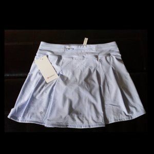 NWT Lululemon Pace Rival Skirt Extra Long sz 8 Pastel Blue *4-way Stretch 17"